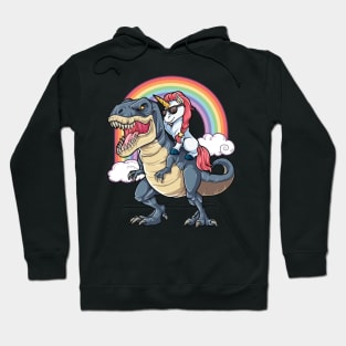 Unicorn Riding T-Rex Hoodie